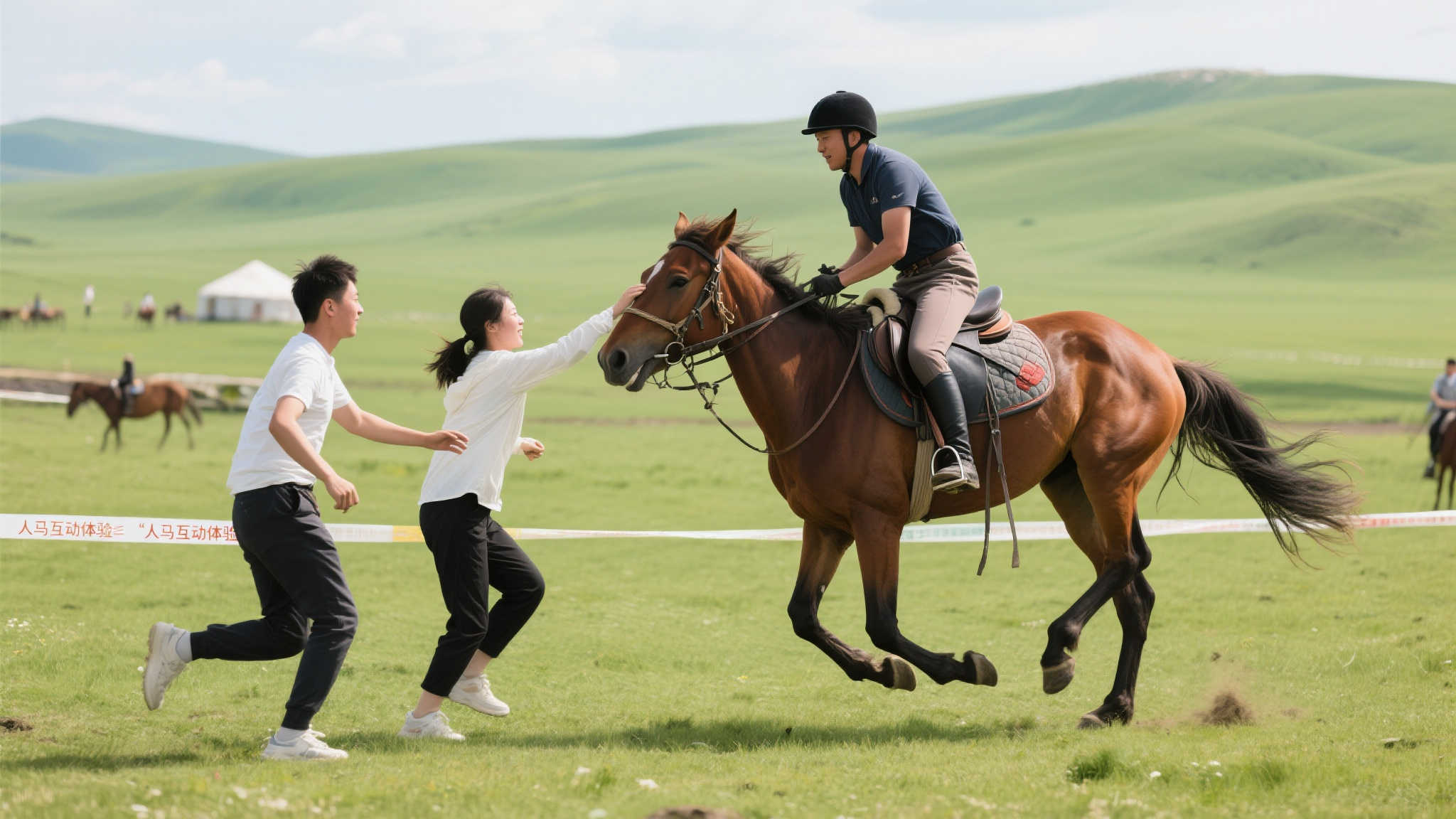 草原盛宴:百骏齐奔,人马共舞展速度与力量! 草原盛宴:百骏齐奔,人马共舞展速度与力量!